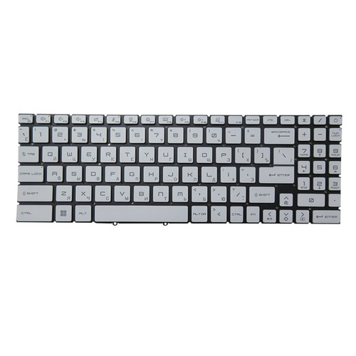 White Laptop RGB Keyboard For MSI Crosshair 15-B12U Series Crosshair 15 B12U B12UGSZ B12UGZ B12UEZ Russian RU Without Frame New