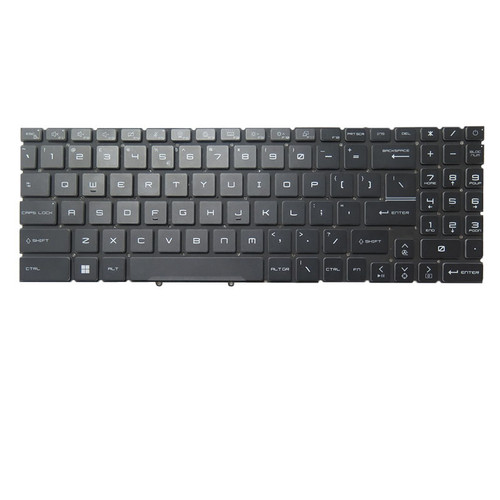Laptop 4-zone RGB Backlight Keyboard For MSI Crosshair 15-B12U Series Crosshair 15 B12U B12UGSZ B12UGZ B12UEZ English US Black Without Frame New