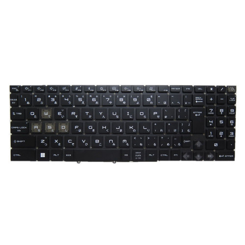Laptop RGB Backlit Keyboard For MSI Crosshair 15-B12U Series Crosshair 15 B12U B12UGSZ B12UGZ B12UEZ Japanese JP Black Without Frame New