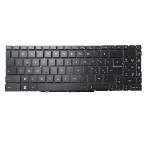 Laptop RGB Backlit Keyboard For MSI Crosshair 15-B12U Series Crosshair 15 B12U B12UGSZ B12UGZ B12UEZ Italy IT Black Without Frame New (Single Zone RGB backlight)