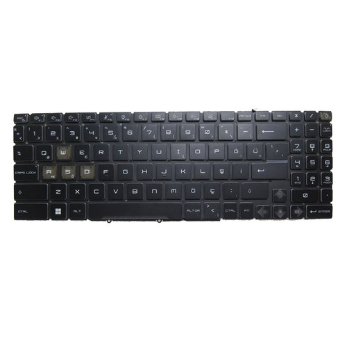 Laptop Colorful Backlit Backlit Keyboard For MSI Crosshair 15-B12U Series Crosshair 15 B12U B12UGSZ B12UGZ B12UEZ Turkey TR Black Without Frame New