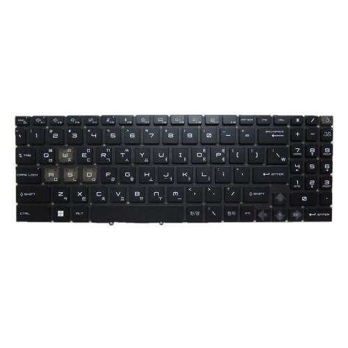 Laptop RGB Backlit Keyboard For MSI Crosshair 17-B12U Series Crosshair 17 B12UEZ B12UGZ B12UGSZ Korean KR Black Without Frame New