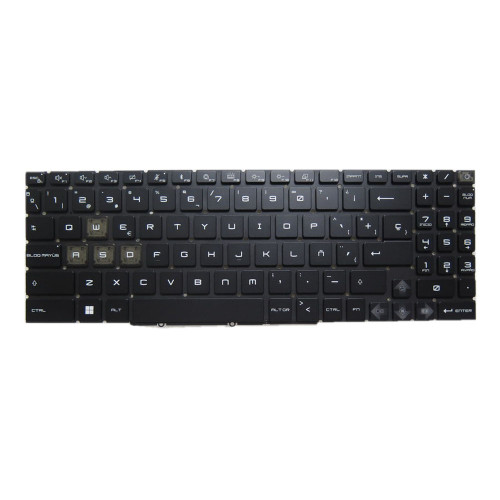 Laptop RGB Backlit Keyboard For MSI Crosshair 17-B12U Series Crosshair 17 B12UEZ B12UGZ B12UGSZ Spanish SP Black Without Frame New