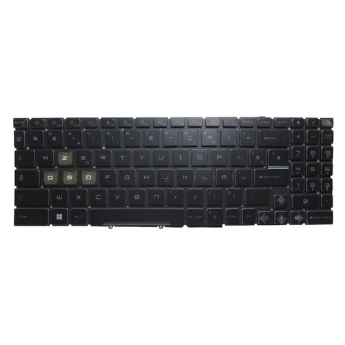 Laptop Blue Monochrome Backlit Keyboard For MSI Crosshair 17-C12V Series Crosshair 17 C12VE C12VF C12VG French FR Black Without Frame New