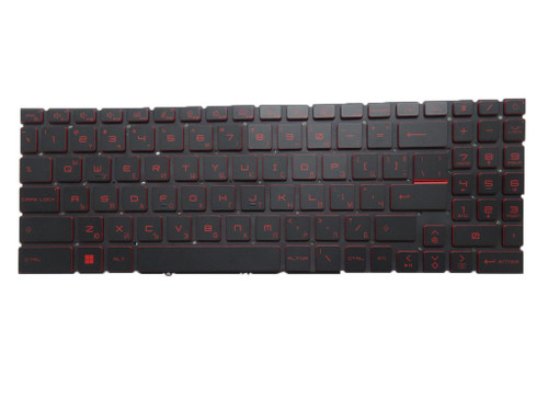 Laptop Red Backlit Keyboard For MSI Sword 15-A11U Series Sword 15 A11UC A11UD A11UE A11UG A11SC Bulgaria BG Black Without Frame New(Red Word)