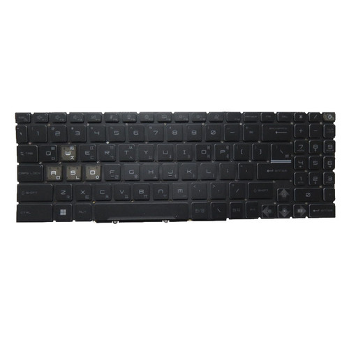 Laptop Blue Monochrome Backlit Keyboard For MSI Sword 17-A11UC Series Sword 17 A11UD A11UE A11SC Korean KR Black Without Frame New