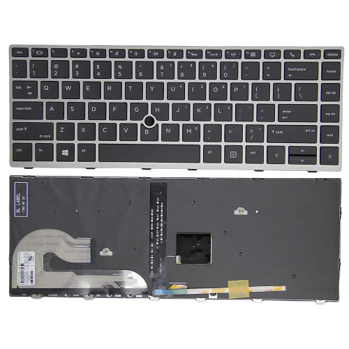 Laptop Keyboard For HP ZBook 14U G6 L15540-001 with silver frame&backlit United States US Black new