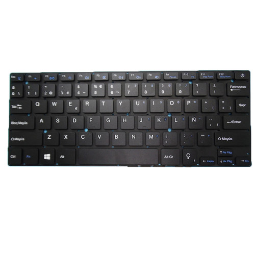 Laptop Replacement Keyboard For Coradir Ultra S14 Spanish SP Black Without Frame New