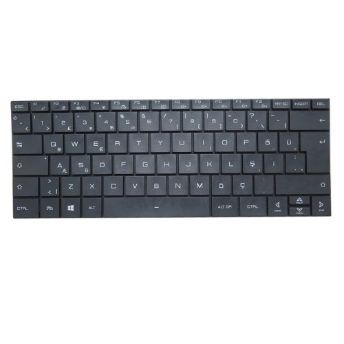 Grey Laptop Backlit Keyboard For BTO U•BOOK 14U1035 PF4PU1F PF4MN2F U-BOOK 14U1035 MX250 Turkey TR No Frame New