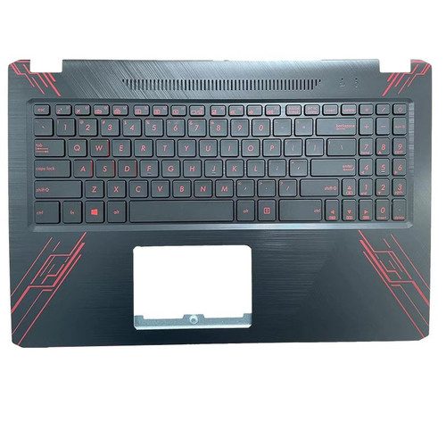 Laptop PalmRest&keyboard For ASUS X570 X570DD X570UD X570ZD FX570DD FX570ZD FX570UD Black Top case Black With Backlight United States US Red font printing keyboard
