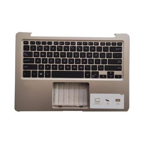 Laptop PalmRest&keyboard For ASUS Vivobook 14 X411 X411U X411UA X411UF X411UN X411UQF Gold Top Case United States US Black keyboard