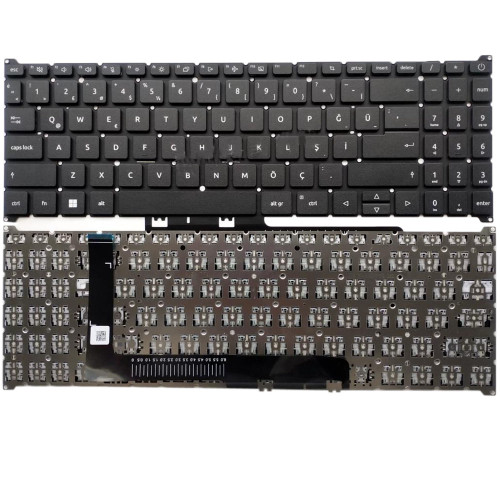 Laptop No Backlit Paper Keyboard For ACER Aspire 5 A515-58PT A515-58PT-73FJ A515-58PT-50UJ A515-58PT-53HJ A515-58PT-746F NX.KVEAA.003 NX.KVEAA.004 NX.KVEAA.002 NX.KVEAA.001 Turkey TR Black New