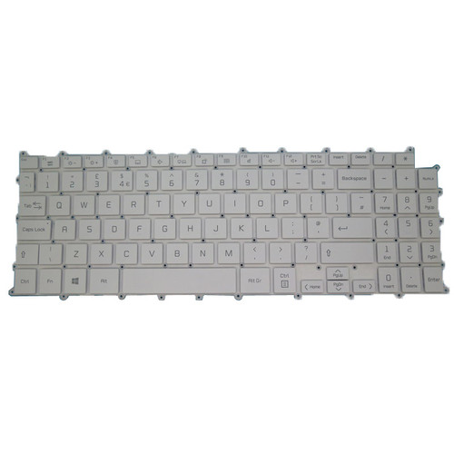 Laptop With Backlit Keyboard For LG 16Z90RS 16Z90RS-G 16Z90RS-G.AD74B 16Z90RS-GA50K GA70K 16Z90RS-K 16Z90RS-K.ADW8U1 ADC9U1 AAW7U1 United Kingdom UK/GB White No Frame New