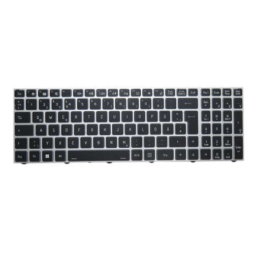 Laptop No Backlit Paper Keyboard CVM18H96D09430N 6-80-NL710-07B-1 For WIN11 German GR Silver Frame New