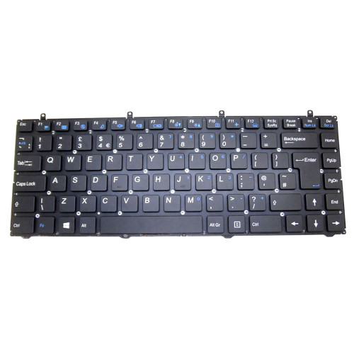 Laptop Keyboard For Chillblast Defiant 2 Mini United Kingdom UK Black Without Frame Without Backlit New