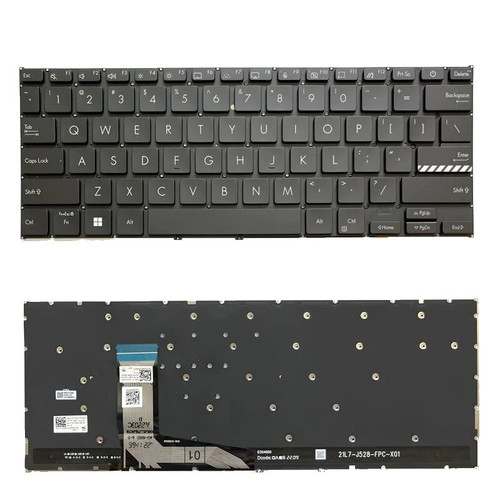 Laptop Keyboard For ASUS VivoBook 14 R1402Z R1402ZA Without Frame Black United States US With Backlit