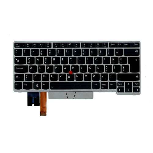 Laptop Keyboard For Lenovo Thinkpad E480 T480S L380 E490 L390 Turkey TR 01YN447 01YN367 With Backlit Silver Frame New