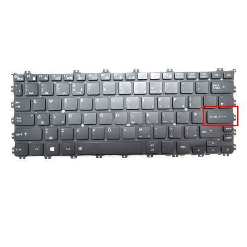 Laptop Keyboard For Dynabook For Portege X30W-J-109 X30W-J-10C X30W-J-10K X30W-J-10P X30W-J-10X X30W-J-11B United Kingdom UK Black With Backlit Without Pointing Small Enter New