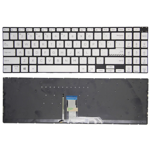 Laptop Keyboard For ASUS Vivobook 15 D3500Q D3500QA D3500QC United States US With Backlit Silver