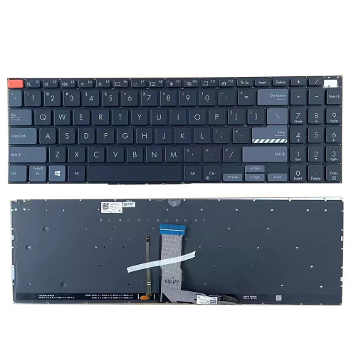 Laptop Keyboard For ASUS Vivobook PRO 16X X7600PC United States US With Backlit Black GRAY