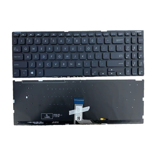 Laptop Keyboard For ASUS K512FA K512FJ K512FL K512JP United States US Without Frame Black With Backlit