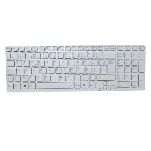Laptop Keyboard For SONY SVE151 SVE17 SVE1713C4E SVE1713C5E SVE1713D1E SVE1713D4E SVE1713E1E SVE1713E1R SVE1713E4E SVE1713F1E French FR White With Frame New