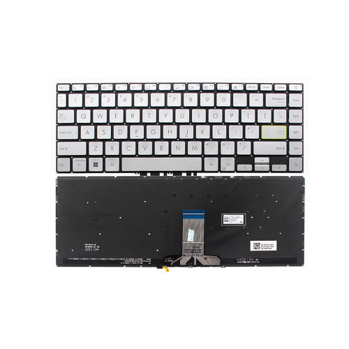 Laptop Keyboard For ASUS VivoBook 14 M4100U M4100UA M4100UAY M4100IA Without Frame Silver United States US With Backlit