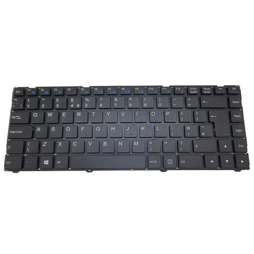 Laptop Without Backlit Keyboard For Entroware 14" Orion (14 in) United Kingdom UK Black NO Frame New