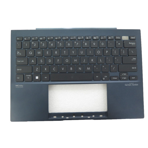 Laptop PalmRest&keyboard For ASUS Zenbook S 13 OLED UM5302T UM5302TA Blue top case With Backlit United States US Black keyboard