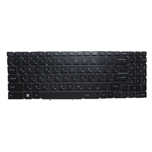 Laptop White Monochrome Backlit Keyboard For MSI Creator M16 B12U B12UDX B12V B12VE B13U B13UDX B13V B13VE B13VF Russian RU Black Without Frame New