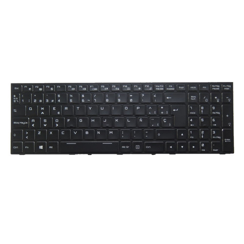 Laptop keyboard For Hyrican Striker 1561 NOT01561 With Frame Black Spanish SP With Backlit