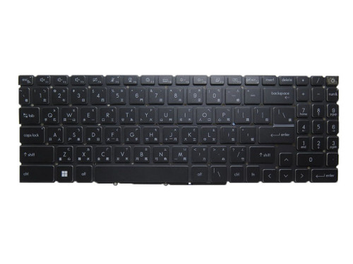 Laptop White Monochrome Backlit Keyboard For MSI Bravo 17 C7V MS-158N MS-17LN Bravo 17 C7VE C7VF Traditional Chinese TW Black Without Frame New