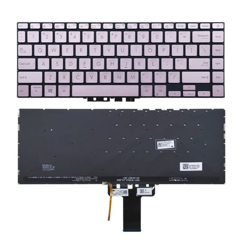 Laptop Keyboard For ASUS D413DA Without Frame Pink United States US With Backlit