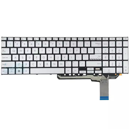 Laptop Keyboard For ASUS Vivobook 17 S1703QA Without Frame Silver United States US With Backlit