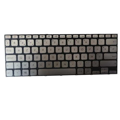 Laptop Keyboard For ASUS VivoBook 14 P1411FA Belgium BE Silver without frame With Backlit