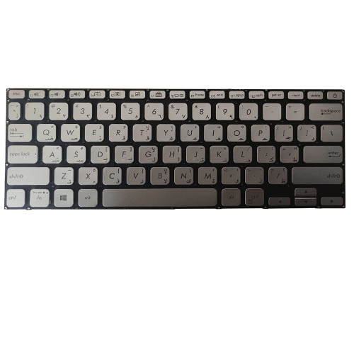 Laptop Keyboard For ASUS VivoBook 14 P1411FA Arabia AR Silver without frame With Backlit