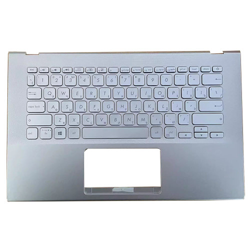 Laptop PalmRest&keyboard For ASUS VivoBook 14 R420UA R420FA Silver Top Case United States US Silver Keyboard