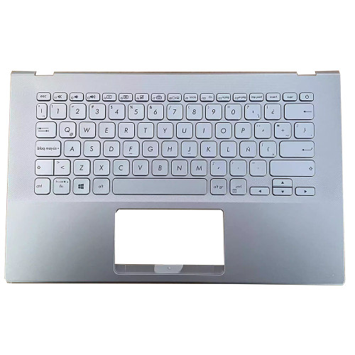 Laptop PalmRest&keyboard For ASUS VivoBook 14 F420UA F420FA Silver Top Case With Backlit United States US Silver Keyboard