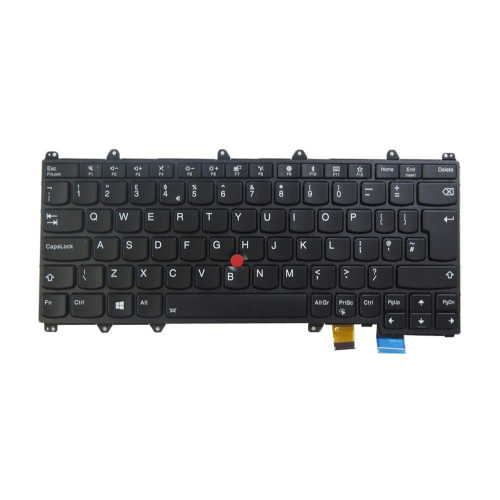 Laptop Keyboard For Lenovo Thinkpad X380 Yoga 01HW603 01HW643 United Kingdom UK With Backlit Black Frame New