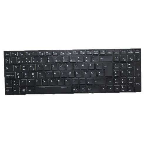 Laptop Colourful Backlit Keyboard MP-13H86DKJ430C 6-80-P65S0-030-1 Denmark DM Black Frame And Backlit