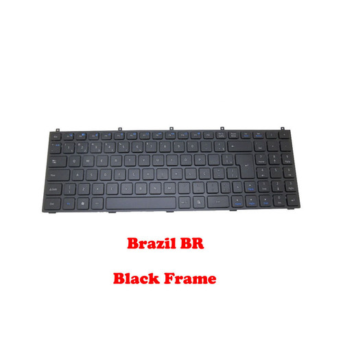 Laptop Keyboard For CLEVO W150DAQ W150ERM W150ERQ W150HNM W150HNQ W150HRM W150HRQ W15XDAQ W170ER W170HN Brazilian BR With Black Frame New