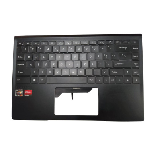 Black Laptop PalmRest&US Backlit Keyboard For MSI Modern 14 B10R B10MW B10RASW Modern 14 B11S B11M B11ML B11MO B11MOL B11MOU B11MU B11SB B11SBL B11SBU MS-14D2 MS-14D1 No Touchpad New