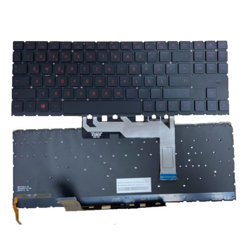 Laptop Keyboard For HP OMEN 15-EK0000 L98943-041 M00838-041 without frame Black with Backlit Red font German GR