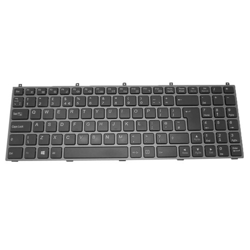 Laptop Without Backlit Keyboard For Proline W765 United Kingdom UK Black With Gray Frame New