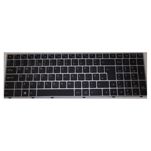 Laptop Keyboard For Proline W950AU United Kingdom UK Black With Purple Frame New