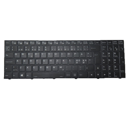 Laptop No Backlit Paper Keyboard For CLEVO CVM18H96F094304 6-80-NJ500-06A-1 CVM18H96FO94304 Nordic NE ND NO Frame New