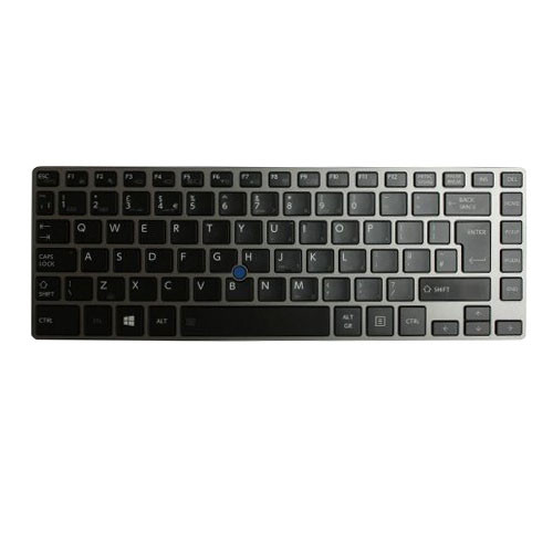 Laptop Keyboard For Toshiba For Tecra Z40-A PT44FA PT44FC-02E001 PT44FC-04W001 PT44FC-074001 PT44FC-07K001 United Kingdom UK Black With Gray Frame With Backlit&Pointing New