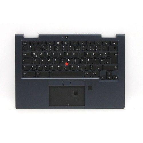 Laptop PalmRest&keyboard For Lenovo ThinkPad C13 Yoga Gen 1 Chromebook 5M10Z54479 Germany GR With Backlight With Fingerprint Black New