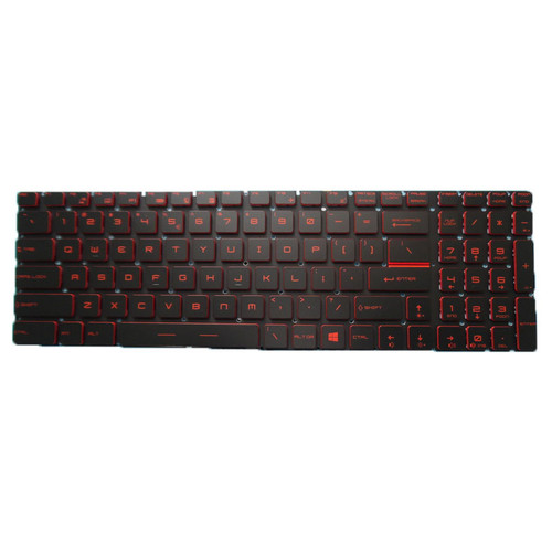 Used Laptop Red Backlit Keyboard For MSI GL63 9RC 9RCX 9RDS 9SC 9SD 9SE English US Red