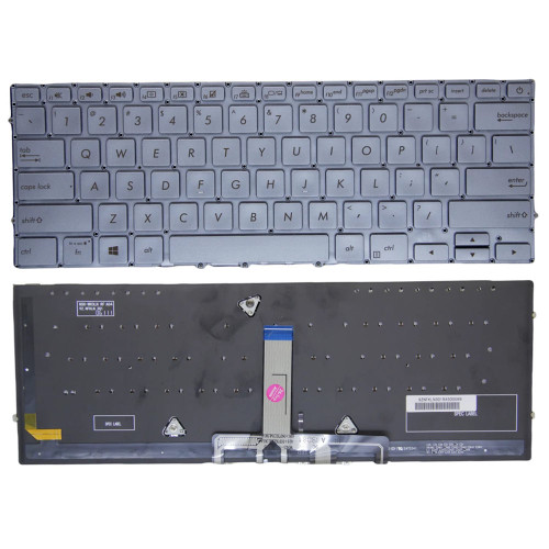 Laptop Keyboard For ASUS Zenbook S13 BX392 BX392F BX392FA BX392FN United States US Without frame With Backlit Blue